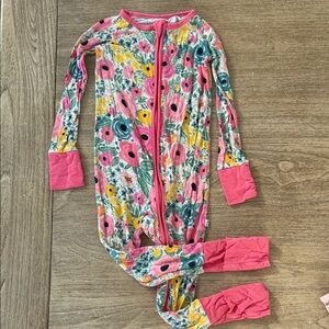 Little Sleepies Floral Footie Size 2T